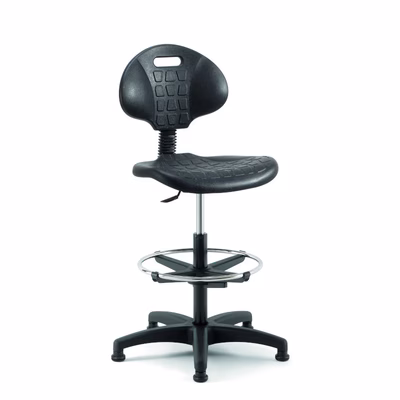 Immagine di Sgabello TEKNIK in poliuretano con schienale