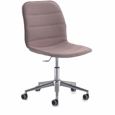 Immagine di Sedia GEA base 5 razze su ruote senza braccioli beige