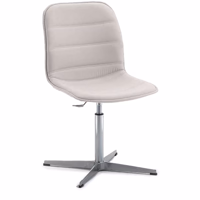 Immagine di Sedia GEA base 4 razze su piedini senza braccioli bianco