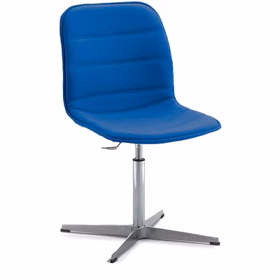 Immagine di Sedia GEA base 4 razze su piedini senza braccioli blu
