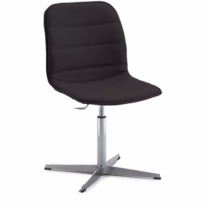 Immagine di Sedia GEA base 4 razze su piedini senza braccioli nero