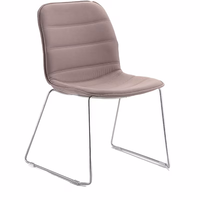 Immagine di Sedia GEA base su slitta colore beige