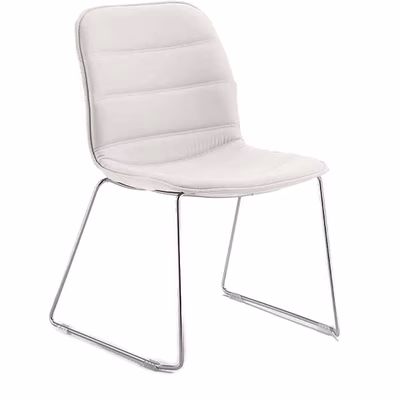 Immagine di Sedia GEA base su slitta colore bianco