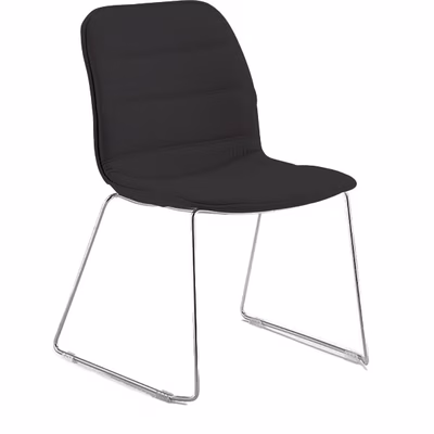 Immagine di Sedia GEA base su slitta colore nero