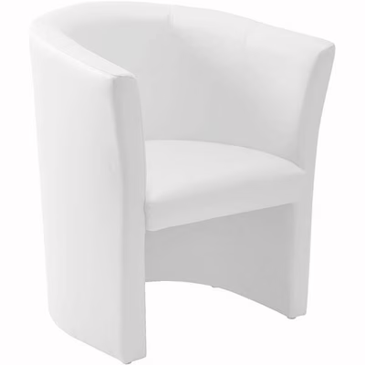 Immagine di Poltrona MAYA ad un posto ecopelle bianco