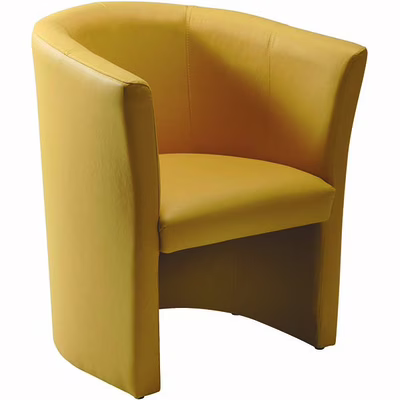 Immagine di Poltrona MAYA ad un posto ecopelle giallo