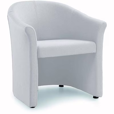 Immagine di Poltrona MIDA ad un posto ecopelle bianco