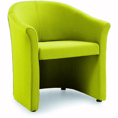 Immagine di Poltrona MIDA ad un posto ecopelle giallo