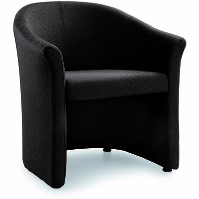 Immagine di Poltrona MIDA ad un posto ecopelle nero