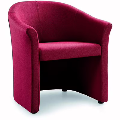 Immagine di Poltrona MIDA ad un posto ecopelle rosso