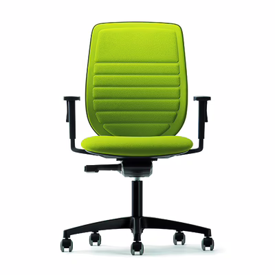 Immagine di Sedia operativa OKAY schienale rivestito verde