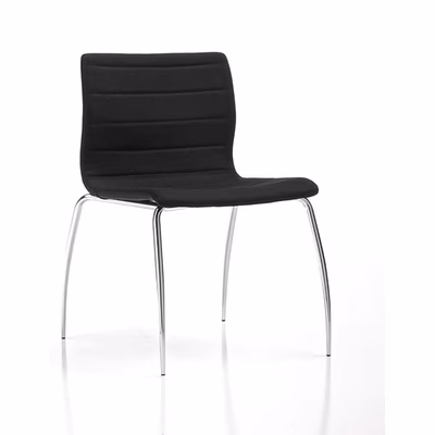 Immagine di Sedia MISS 4 gambe rivestimento ecopelle nero