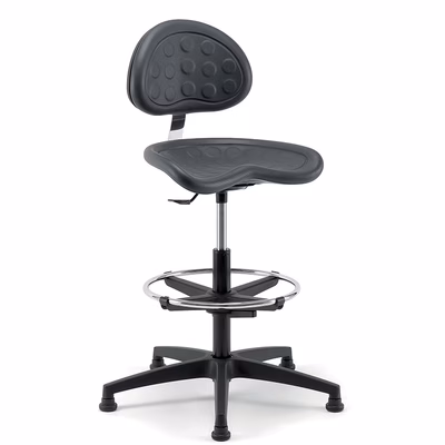 Immagine di Sgabello TRACTOR 03 LM con schienale colore nero