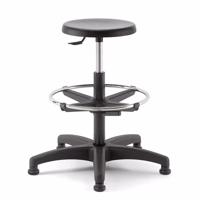 Immagine di Sgabello MEA in poliuretano colore nero