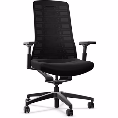 Immagine di Sedia operativa PURE con braccioli regolabili sedile nero