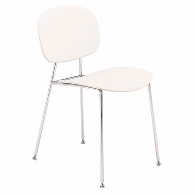 Immagine di Sedia TONDINA POP str.cromo colore bianco