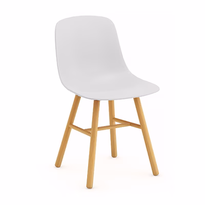 Immagine di Sedia PURE LOOP MONO RETRO str.nat. bianco