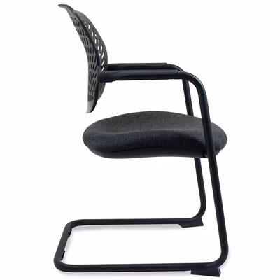 Immagine di Sedia vis. FLEXA str.nera sedile tessuto nero