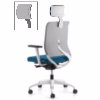 Immagine di Supplemento poggiatesta nero per sedia ECOCHAIR