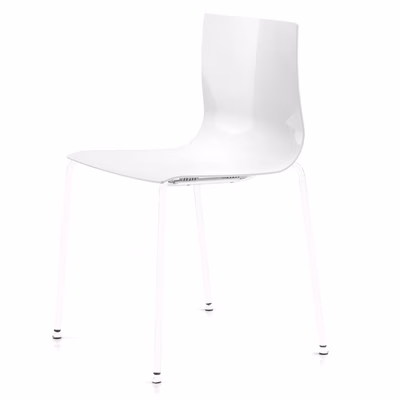 Immagine di Sedia SLIM 4G struttura bianca scocca bianca