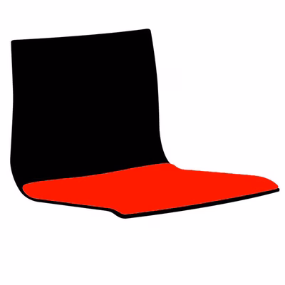 Immagine di Supplemento inserto sedile in tessuto rosso