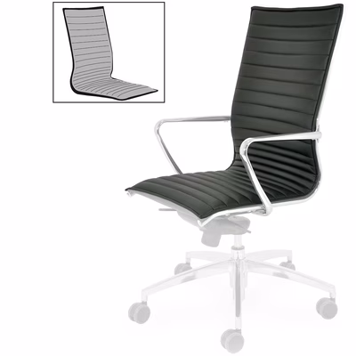 Immagine di Cuscino sedile-schienale alto multifasce ecop nero