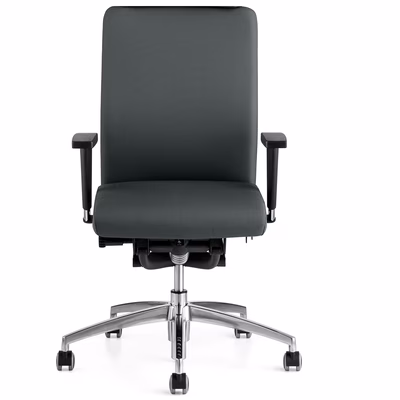 Immagine di Sedia CRONO 24 con braccioli tessuto grigio antracite