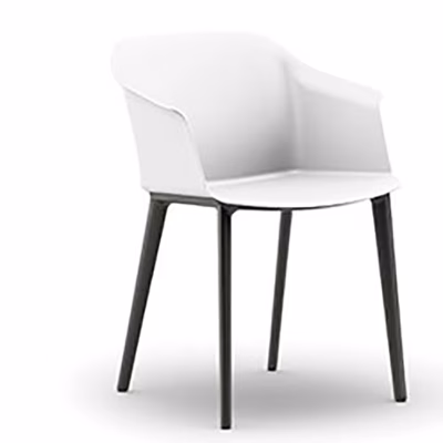Immagine di Sedia GOSSIP 4 gambe plast. monosc. bianca