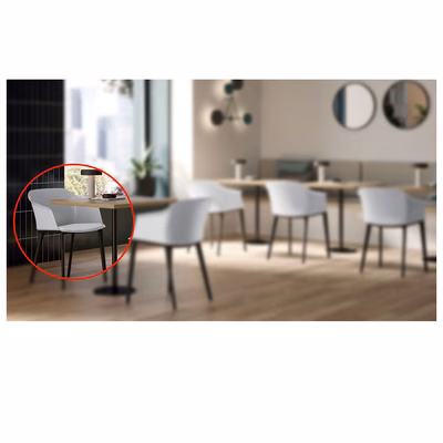 Immagine di Supplemento cuscino imbottito rivestimento ecopelle bianco