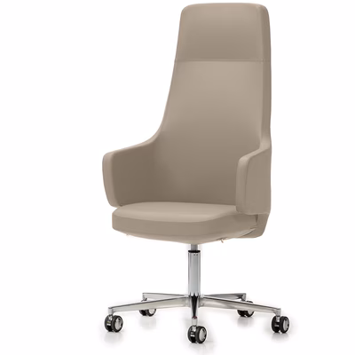 Immagine di Poltrona EDGAR alta 5g su ruote colore beige