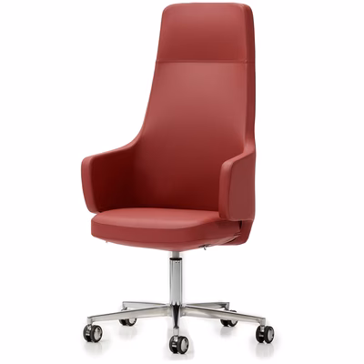 Immagine di Poltrona EDGAR alta 5g su ruote colore bordeaux