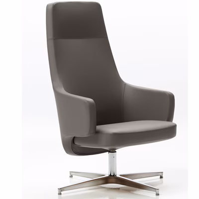 Immagine di Poltrona EDGAR lounge 4g con piedini colore Grigio
