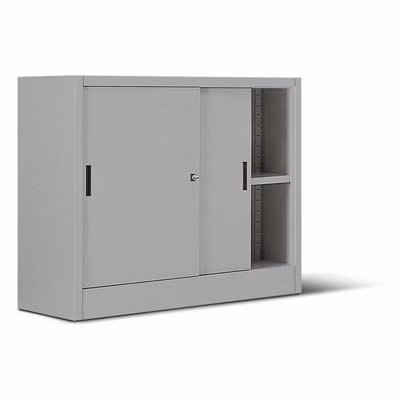Immagine di Armadio met. ante scorrevoli 120x45x88 grigio