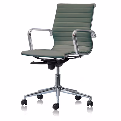 Immagine di Sedia direzionale MANAGER schienale medio tessuto grigia