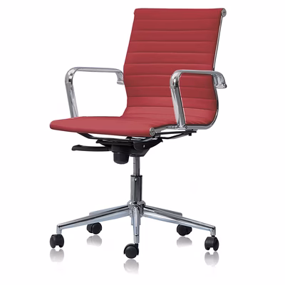 Immagine di Sedia direzionale MANAGER schienale medio tessuto rossa