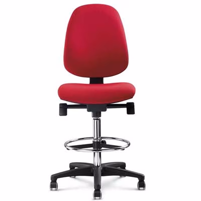 Immagine di Sgabello Elica ZIP senza braccioli tessuto rosso