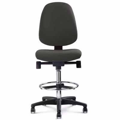 Immagine di Sgabello Elica ZIP senza braccioli ecopelle nero