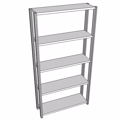 Immagine di Scaffalatura incastro base 87x50,5x200 grigio