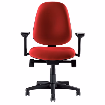 Immagine di Sedia operativa ELICA ZIP con braccioli regolabili 3D tessuto rosso