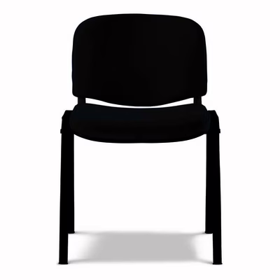 Immagine di Sedia di attesa ELICA ISO PLUS struttura nera tessuto nero