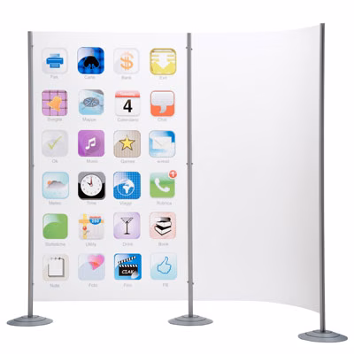 Immagine di Paretina divisoria Onda - modulo base cm L130 H180