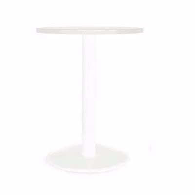 Immagine di Tavolo piano diam. cm 90 melaminico bianco h115