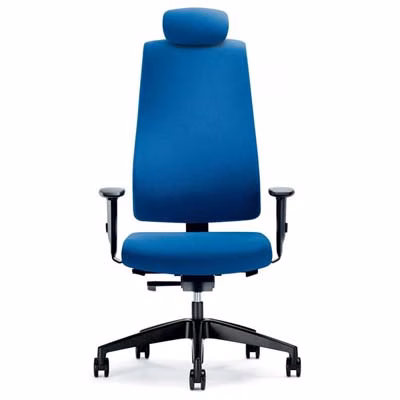 Immagine di Sedia semidirezionale INTERSTUHL GOAL base nylon colore blu