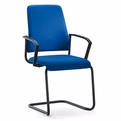 Immagine di Sedia visit. INTERSTUHL GOAL telaio nero sed.blu