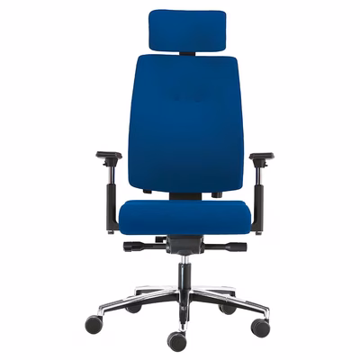 Immagine di Sedia operativa SAX24 con poggiatesta blu