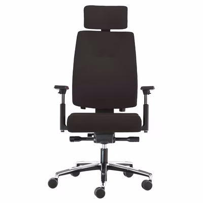 Immagine di Sedia operativa SAX24 con poggiatesta nera