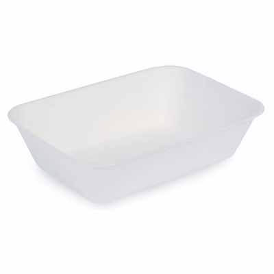 Immagine di Vaschetta rettangolare in polpa di cellulosa colore bianco cm 16x11x4
