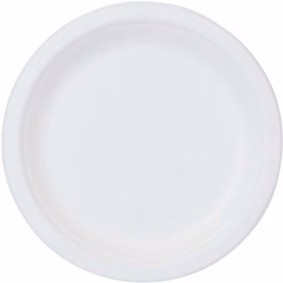Immagine di Piatto piano rotondo da dessert in polpa di cellulosa colore bianco Ø cm 18