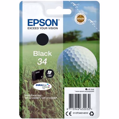 Immagine di Inkjet EPSON C13T34614010 nero 6 ml