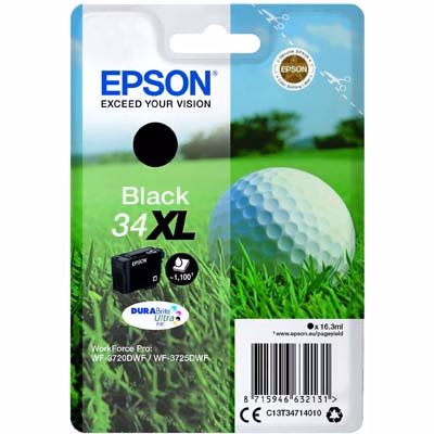 Immagine di Inkjet EPSON C13T34714010 nero 16 ml